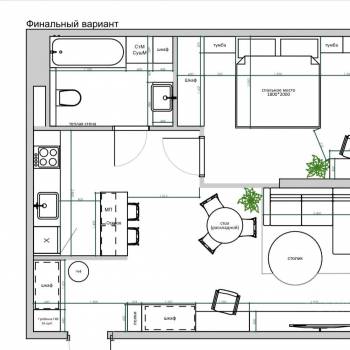 Сдается 2-х комнатная квартира, 50 м²