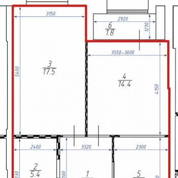 Сдается 1-комнатная квартира, 54,4 м²