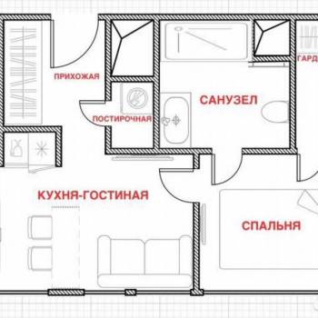 Продается 1-комнатная квартира, 31,8 м²
