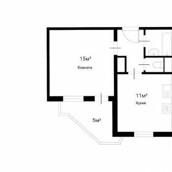 Сдается 1-комнатная квартира, 39 м²