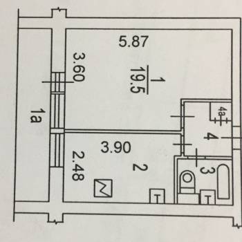 Продается 1-комнатная квартира, 36 м²