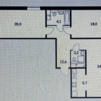 Продается 3-х комнатная квартира, 86,6 м²