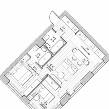 Продается 3-х комнатная квартира, 53,9 м²