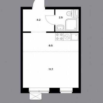 Сдается 1-комнатная квартира, 24,9 м²