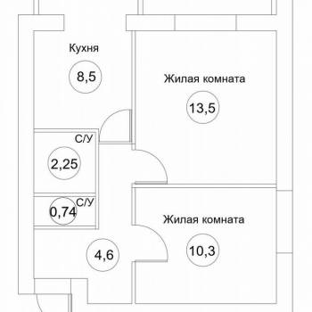 Продается 2-х комнатная квартира, 38,9 м²