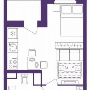 Сдается 1-комнатная квартира, 28 м²