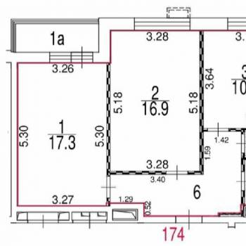 Продается 2-х комнатная квартира, 59,6 м²