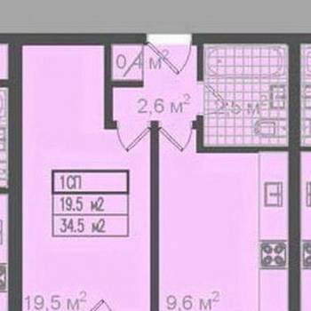 Продается 1-комнатная квартира, 35 м²