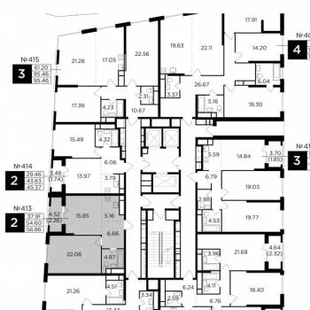 Продается 1-комнатная квартира, 56,4 м²