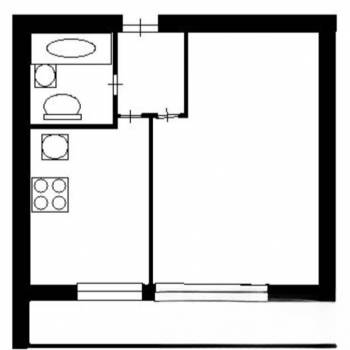 Сдается 1-комнатная квартира, 34,3 м²