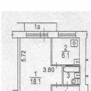 Продается 1-комнатная квартира, 31 м²