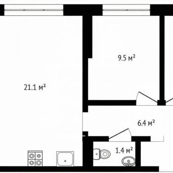 Продается 2-х комнатная квартира, 52,9 м²