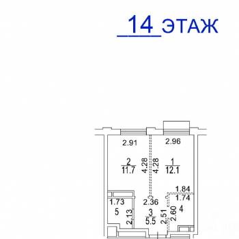 Продается 2-х комнатная квартира, 36,8 м²