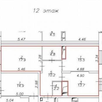 Продается 2-х комнатная квартира, 64,3 м²