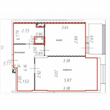 Продается 1-комнатная квартира, 40 м²