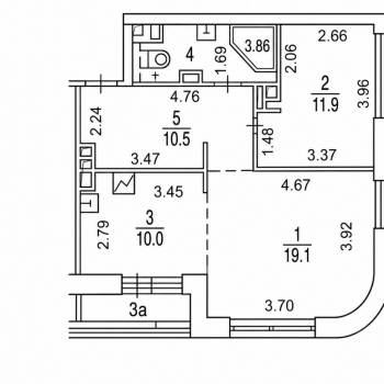 Сдается 1-комнатная квартира, 57,2 м²