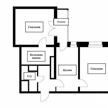 Продается 2-х комнатная квартира, 74 м²