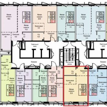 Продается 1-комнатная квартира, 35,4 м²