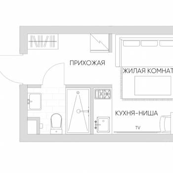 Продается 1-комнатная квартира, 17,5 м²