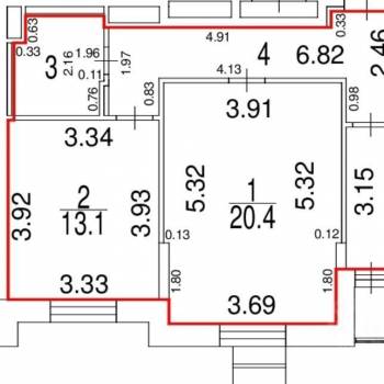Продается 2-х комнатная квартира, 60 м²