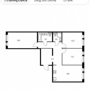Продается Многокомнатная квартира, 84,6 м²