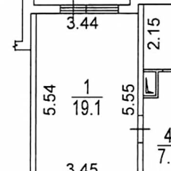 Продается 1-комнатная квартира, 38,1 м²