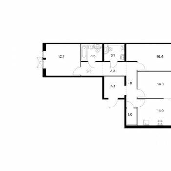 Продается 3-х комнатная квартира, 84 м²