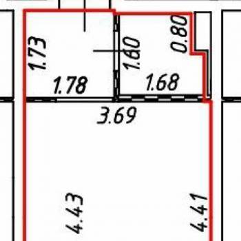 Продается 1-комнатная квартира, 21,8 м²