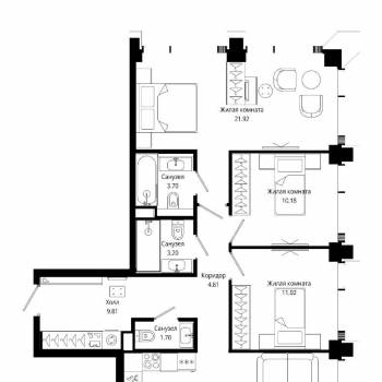 Продается 3-х комнатная квартира, 87,4 м²
