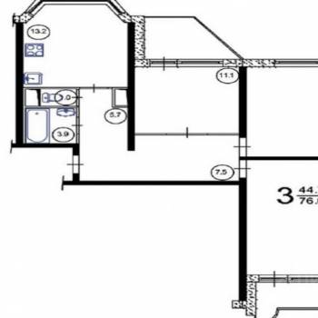 Продается 3-х комнатная квартира, 79,6 м²