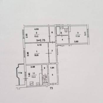 Продается 3-х комнатная квартира, 80 м²