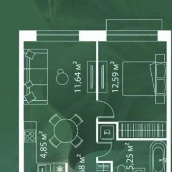 Продается 2-х комнатная квартира, 40 м²