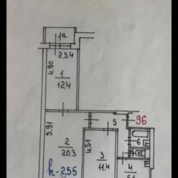 Продается 3-х комнатная квартира, 60 м²