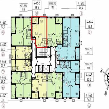 Продается 1-комнатная квартира, 36,6 м²