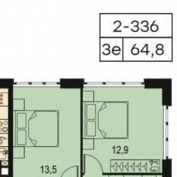 Продается 3-х комнатная квартира, 64,8 м²