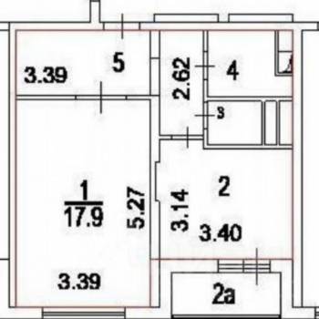 Продается 1-комнатная квартира, 41,2 м²
