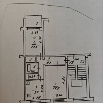 Продается 2-х комнатная квартира, 58,7 м²