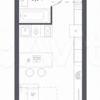 Продается 1-комнатная квартира, 23 м²