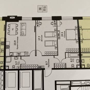 Продается 3-х комнатная квартира, 77,2 м²
