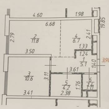 Продается 1-комнатная квартира, 39,8 м²