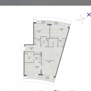 Продается 3-х комнатная квартира, 114 м²