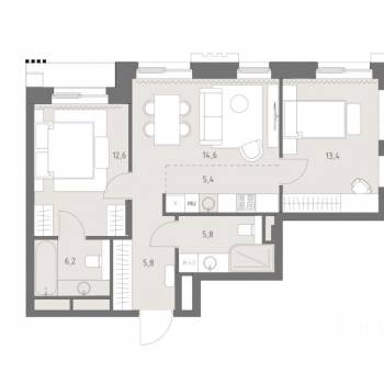 Продается 3-х комнатная квартира, 67,2 м²