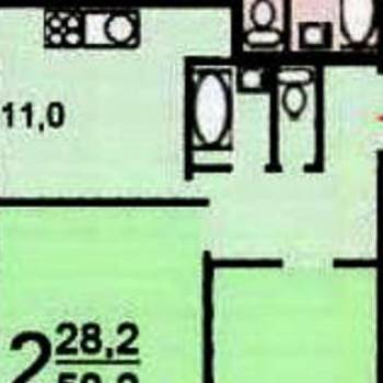 Продается 2-х комнатная квартира, 50,2 м²