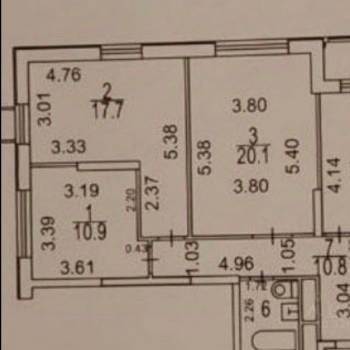 Продается 3-х комнатная квартира, 76,8 м²