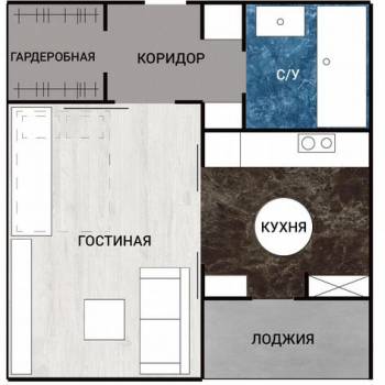 Сдается 1-комнатная квартира, 45 м²