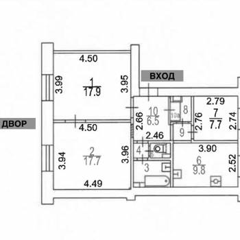 Продается 3-х комнатная квартира, 69 м²