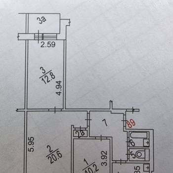 Продается 3-х комнатная квартира, 59,4 м²