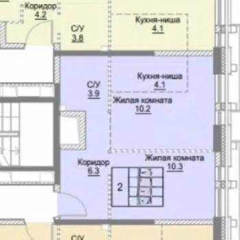 Продается 2-х комнатная квартира, 34,6 м²