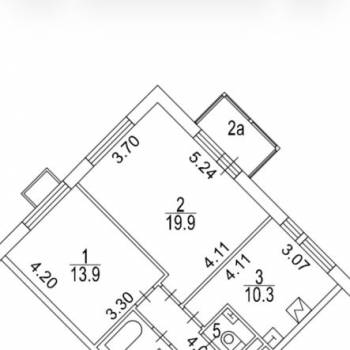 Продается 2-х комнатная квартира, 58 м²