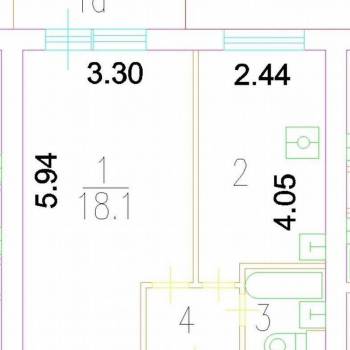 Продается 1-комнатная квартира, 35 м²